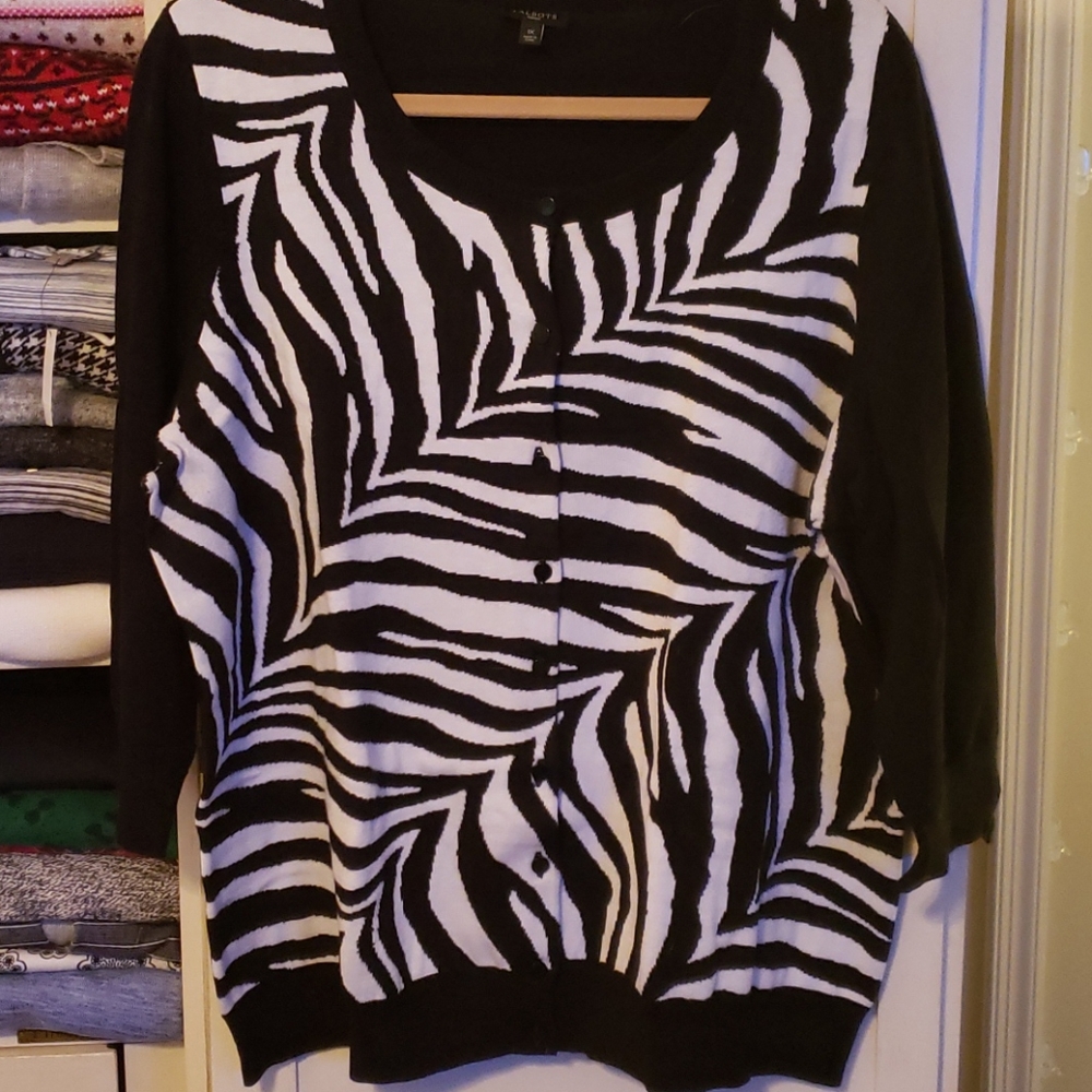 Talbots Woman's 3/4 Sleeve Charming Cardigan